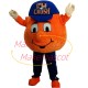 Orange Squeeze Ball Cartoon Mascot Costume Orange Squeeze Ball Cartoon Mascot Costume