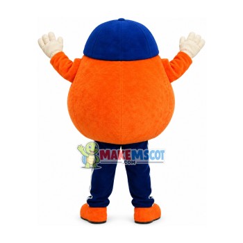 Orange Squeeze Ball Cartoon Mascot Costume Orange Squeeze Ball Cartoon Mascot Costume