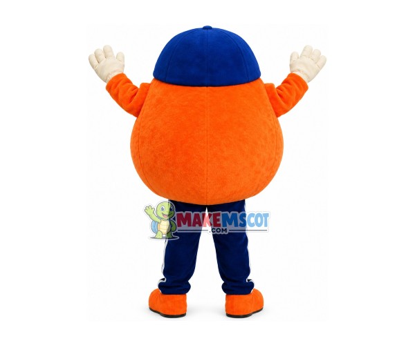 Orange Squeeze Ball Cartoon Mascot Costume Orange Squeeze Ball Cartoon Mascot Costume