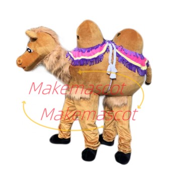 Riding Camel In The Desert Mascot Costume Riding Camel In The Desert Mascot Costume