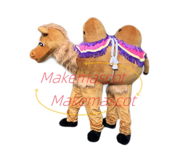 Riding Camel In The Desert Mascot Costume Riding Camel In The Desert Mascot Costume