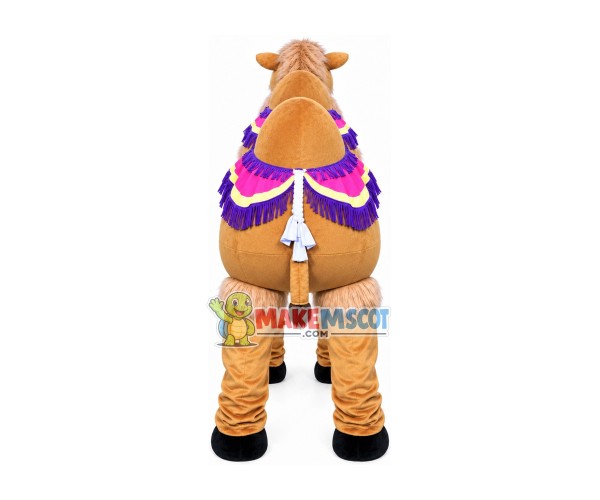 Riding Camel In The Desert Mascot Costume