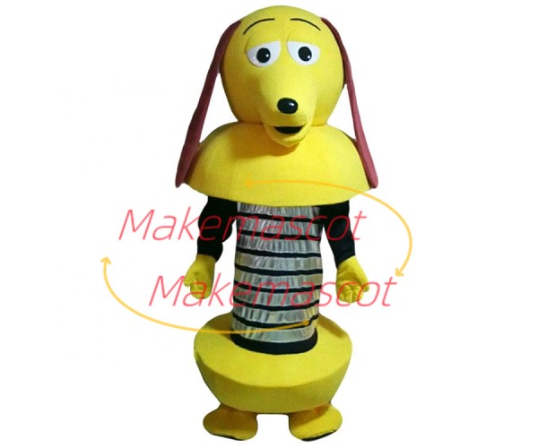 Funny Yellow Lop-eared Spring Dog Mascot Costume Funny Yellow Lop-eared Spring Dog Mascot Costume