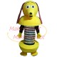 Funny Yellow Lop-eared Spring Dog Mascot Costume Funny Yellow Lop-eared Spring Dog Mascot Costume