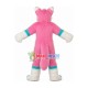 Long-haired Pink Wolf With Different Pupils Mascot Costume Long-haired Pink Wolf With Different Pupils Mascot Costume