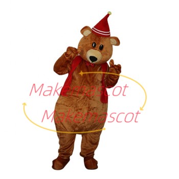 Christmas Bear For Celebration Mascot Costume Christmas Bear For Celebration Mascot Costume