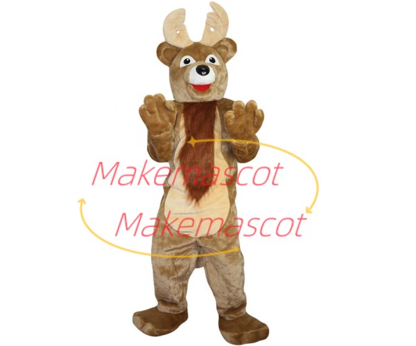 Festive Elk Mascot Costume For Christmas Party Festive Elk Mascot Costume For Christmas Party