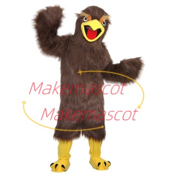 Brown Hairy Vulture Mascot Costume Brown Hairy Vulture Mascot Costume