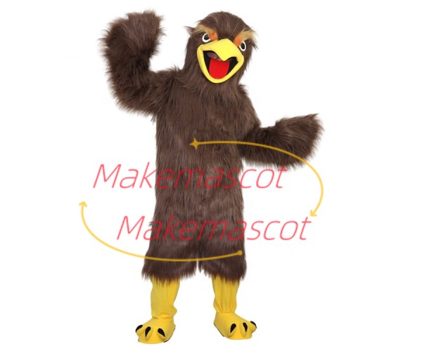 Brown Hairy Vulture Mascot Costume Brown Hairy Vulture Mascot Costume