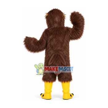 Brown Hairy Vulture Mascot Costume Brown Hairy Vulture Mascot Costume