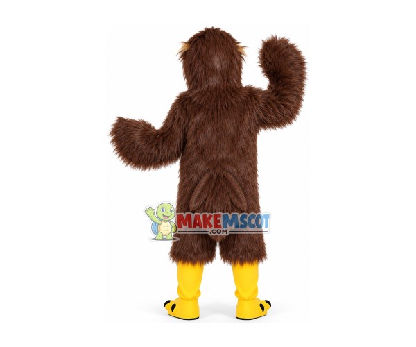 Brown Hairy Vulture Mascot Costume Brown Hairy Vulture Mascot Costume