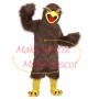 Brown Hairy Vulture Mascot Costume