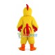 Yellow Hairy Fighting Chicken Mascot Costume Yellow Hairy Fighting Chicken Mascot Costume