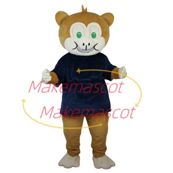 The Naive Green Eyed Monkey Mascot Costume
