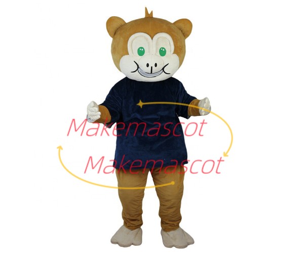 The Naive Green Eyed Monkey Mascot Costume