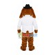 Professor Dog With Floral Tie Mascot Costume Professor Dog With Floral Tie Mascot Costume