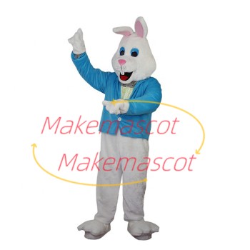 Performing White Rabbit Conductor Mascot Costume