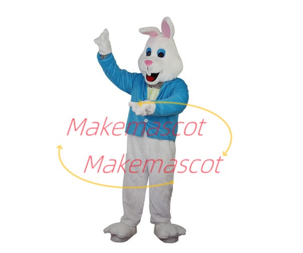 Performing White Rabbit Conductor Mascot Costume Performing White Rabbit Conductor Mascot Costume