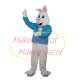 Performing White Rabbit Conductor Mascot Costume Performing White Rabbit Conductor Mascot Costume