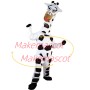 Amusing Chewing White Giraffe Mascot Costume