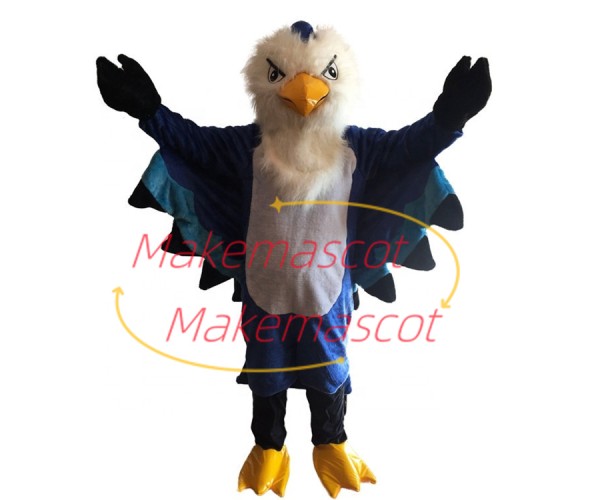 Adult Fierce Look Blue Falcon Mascot Costume