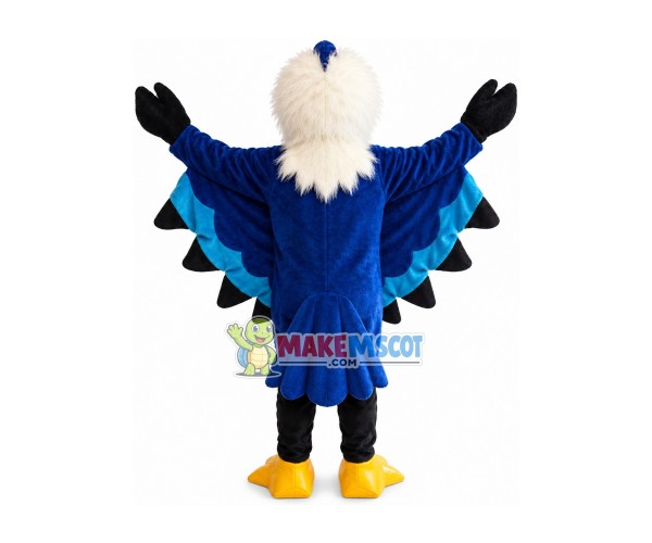 Adult Fierce Look Blue Falcon Mascot Costume Adult Fierce Look Blue Falcon Mascot Costume