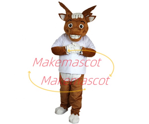 Confident Reindeer Prepared Before The Game Mascot Costume