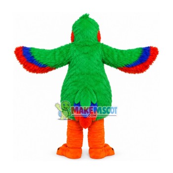 Rare Species of Green Hairy Parrot Mascot Costume Rare Species of Green Hairy Parrot Mascot Costume