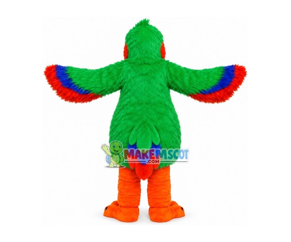Rare Species of Green Hairy Parrot Mascot Costume