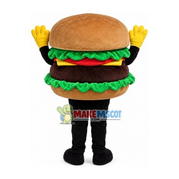 Delicious Burger In Fast Food Restaurant Mascot Costume Delicious Burger In Fast Food Restaurant Mascot Costume