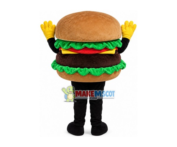 Delicious Burger In Fast Food Restaurant Mascot Costume Delicious Burger In Fast Food Restaurant Mascot Costume