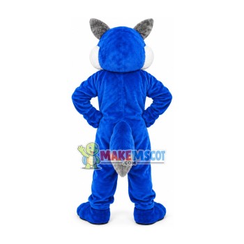 Evil Bad-minded Blue Wolf Mascot Costume Evil Bad-minded Blue Wolf Mascot Costume
