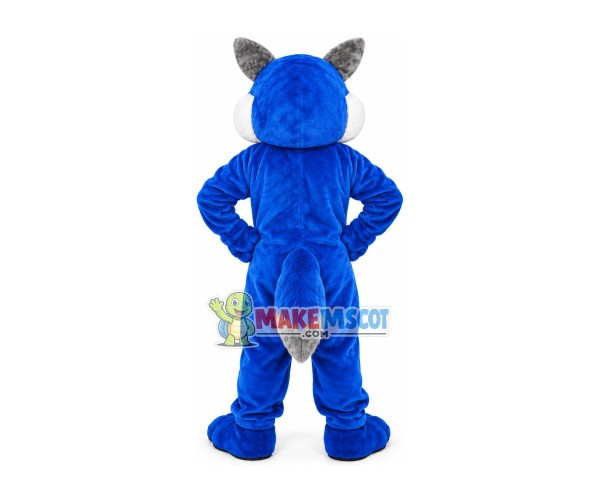 Evil Bad-minded Blue Wolf Mascot Costume Evil Bad-minded Blue Wolf Mascot Costume