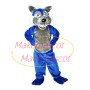 Evil Bad-minded Blue Wolf Mascot Costume