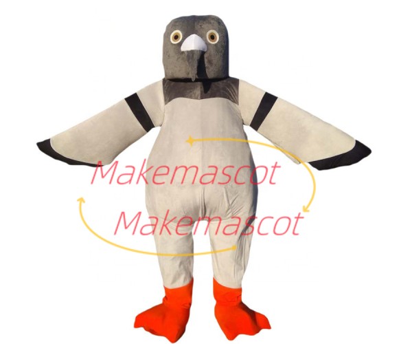 Dumbfounded Grey-headed Seagull Mascot Costume Dumbfounded Grey-headed Seagull Mascot Costume