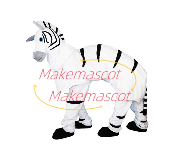 Cozy Zebra Walking Along The River Mascot Costume
