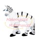 Cozy Zebra Walking Along The River Mascot Costume Cozy Zebra Walking Along The River Mascot Costume