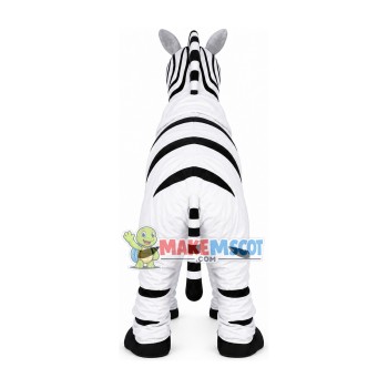 Cozy Zebra Walking Along The River Mascot Costume