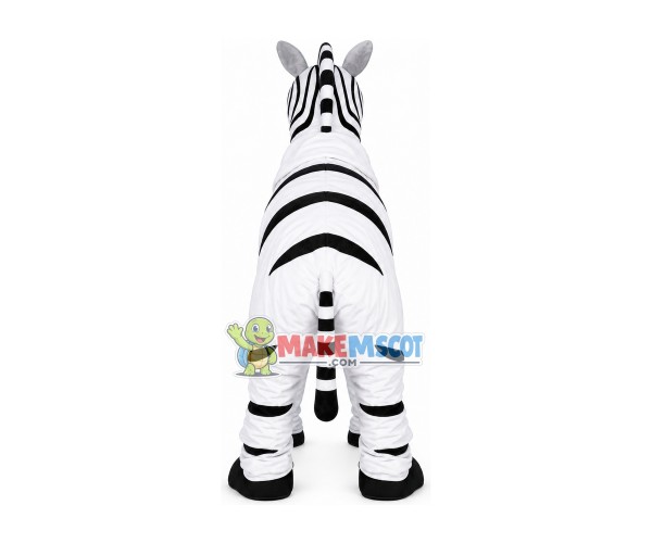 Cozy Zebra Walking Along The River Mascot Costume Cozy Zebra Walking Along The River Mascot Costume
