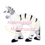 Cozy Zebra Walking Along The River Mascot Costume