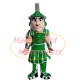 Green Armor Samurai With Low Morale Mascot Costume Green Armor Samurai With Low Morale Mascot Costume