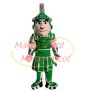 Green Armor Samurai With Low Morale Mascot Costume