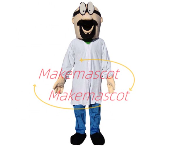 Bearded Scientist In Research Room Mascot Costume