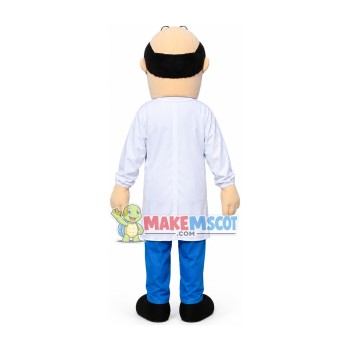 Bearded Scientist In Research Room Mascot Costume Bearded Scientist In Research Room Mascot Costume