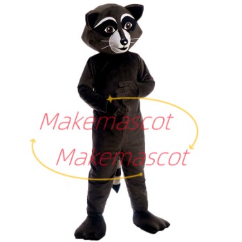 Polite Gentleman Brown Raccoon Mascot Costume