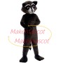 Polite Gentleman Brown Raccoon Mascot Costume
