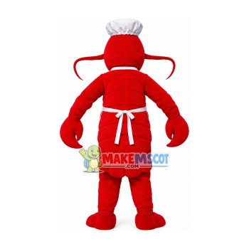 Lobster Assistant Wearing Clean Apron Mascot Costume Lobster Assistant Wearing Clean Apron Mascot Costume