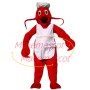 Lobster Assistant Wearing Clean Apron Mascot Costume