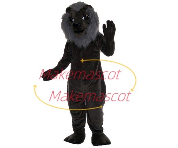 The Tame Black Lion of Wild Base Mascot Costume The Tame Black Lion of Wild Base Mascot Costume