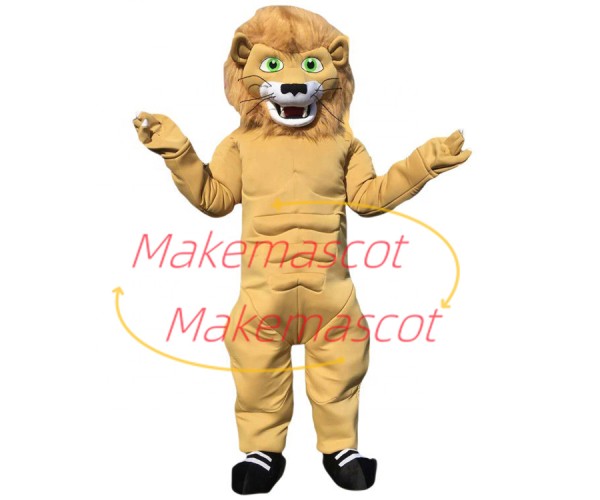 Carefree Brown Jungle Lion Mascot Costume Carefree Brown Jungle Lion Mascot Costume